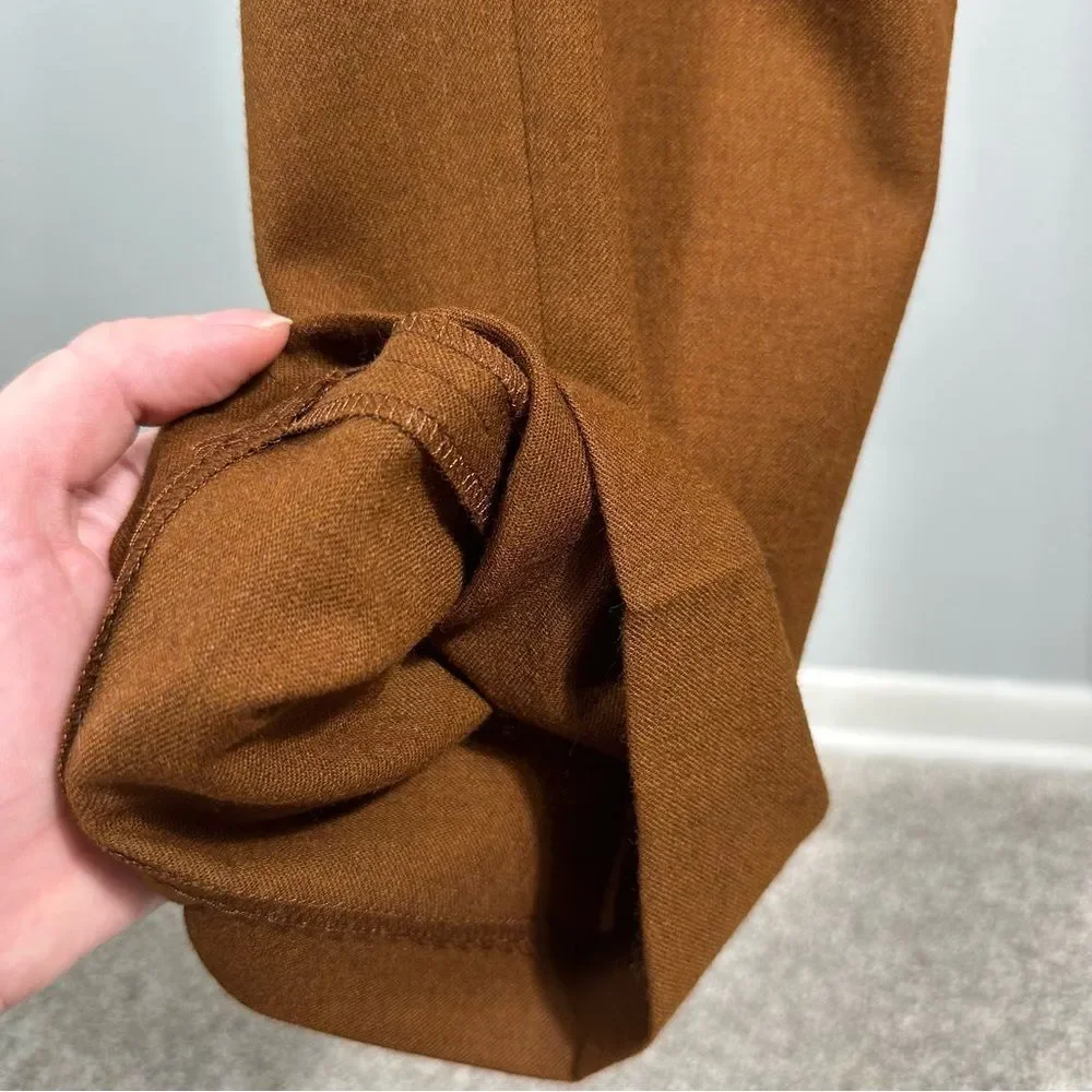 Mondi Vintage Brown Straight Fit Dress Trouser Pants NWT Size European 38/US 8